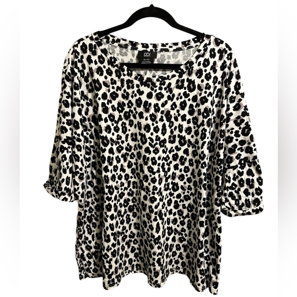CCX Leopard Print Women's Top, 22 NWOT